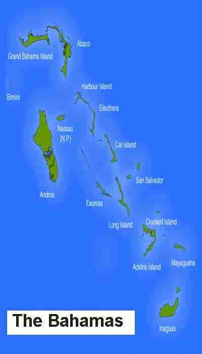 Bahamas all islands map
